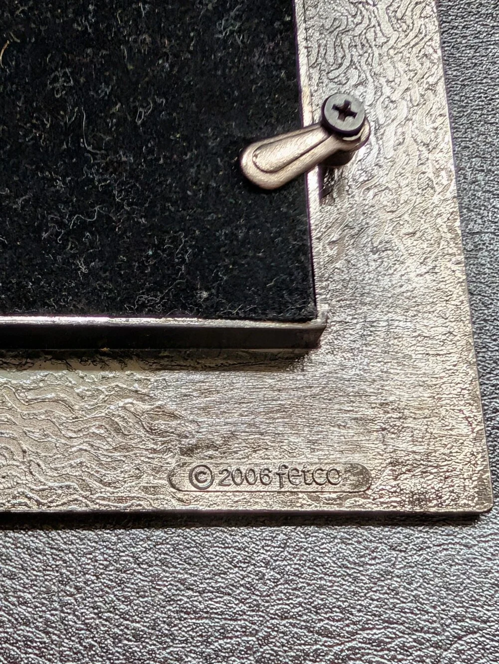 Vintage 2006 Fetco Collectible Kitty Cat Charm Silver Tone 4x6 Picture Frame